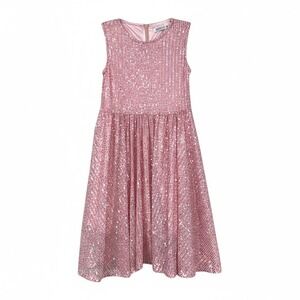 Girls Pink Sequin Dress 10Y‎ 140 Sleeveless Party Dress Twirl Worthy Princess